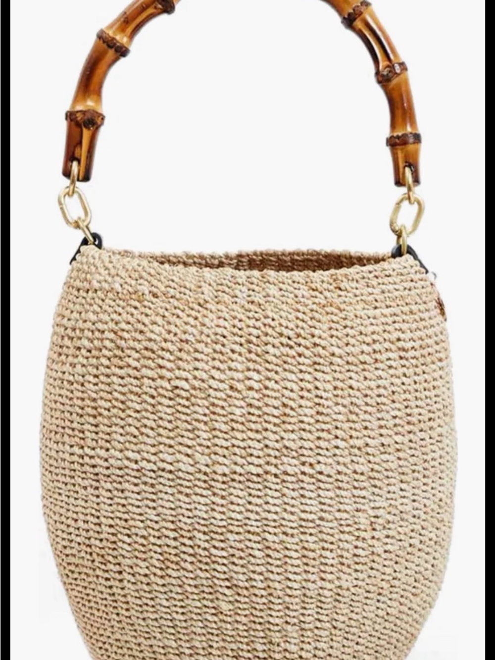 Clare V Top Handle Strap Bamboo. - Picture 4 of 8
